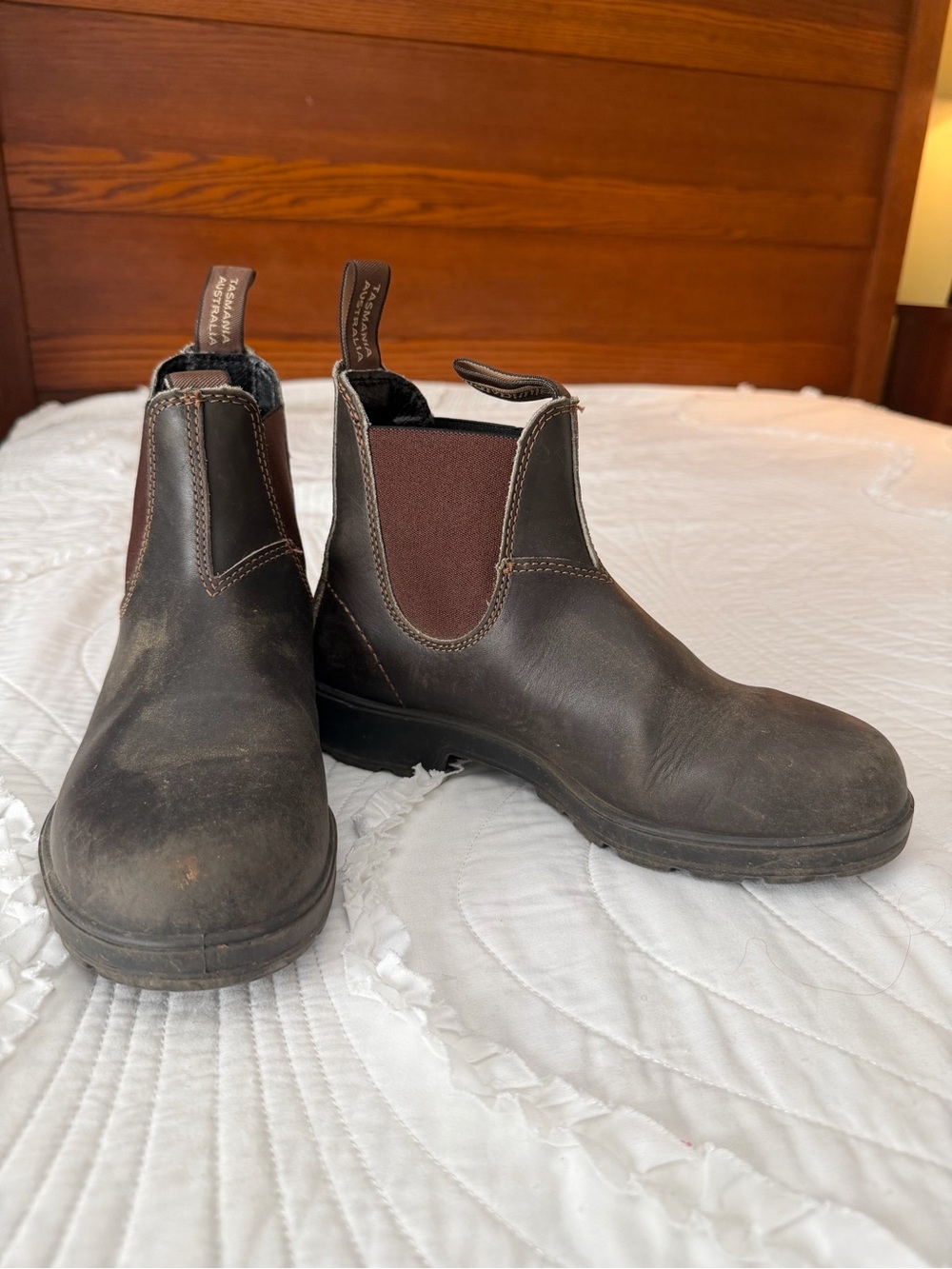 Men's Brown Slip-On Chelsea Work Boots